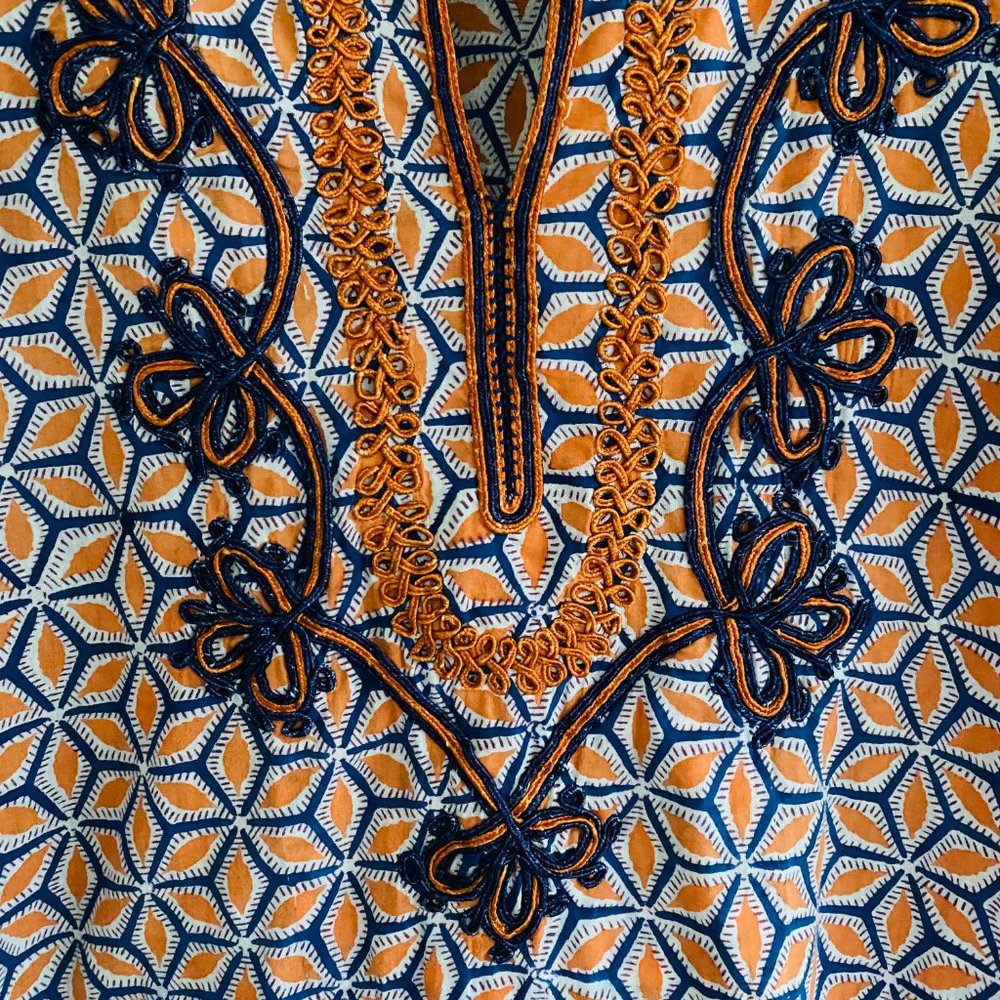 Roberta Roller Rabbit Embroidered Orange Tunic - Picture 4 of 5